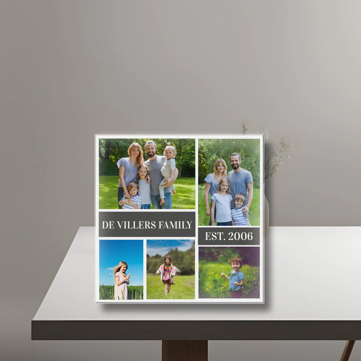 FAMILY Collage - Acrylic Personalized Photo Blocks United Kingdom