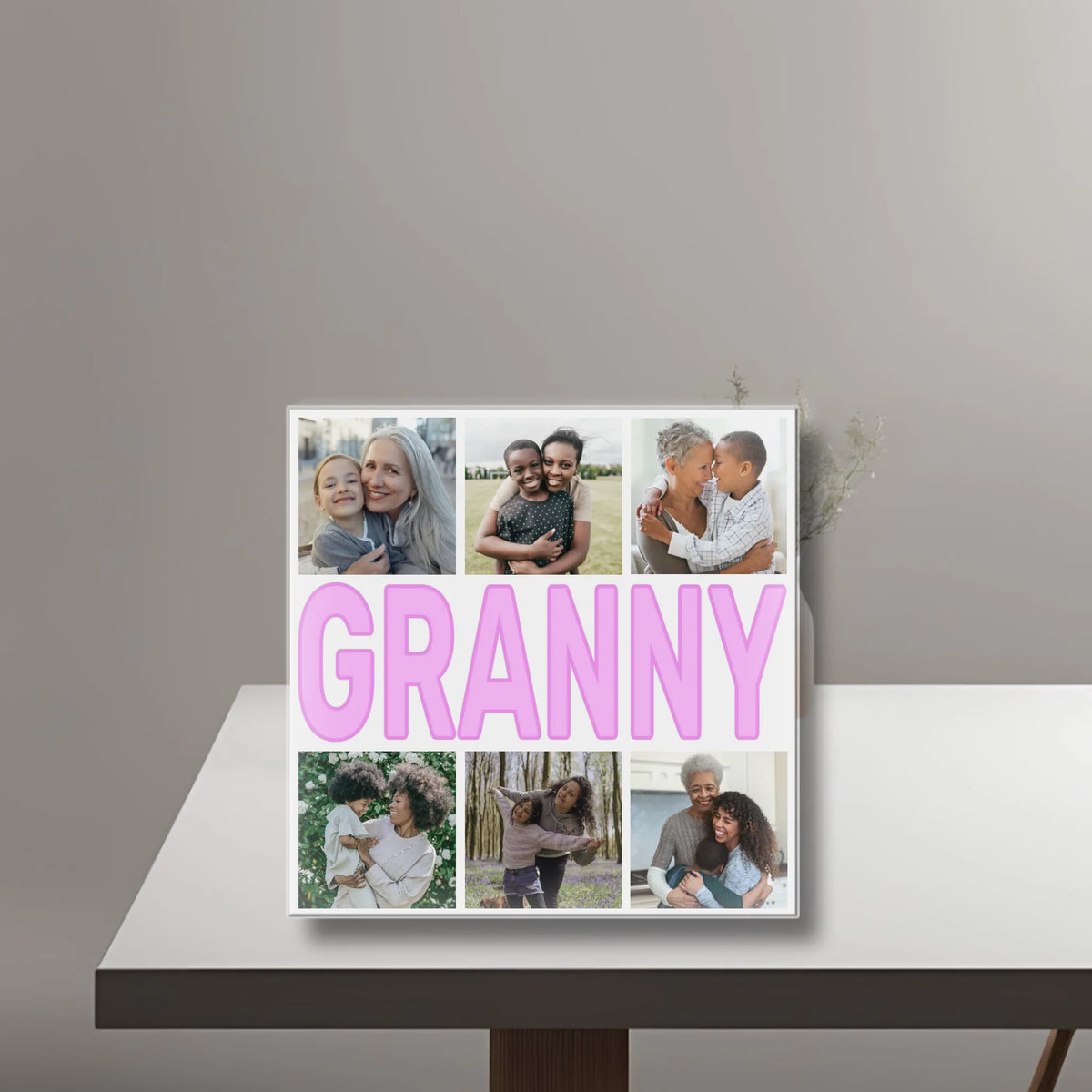 GRANNY - Acrylic Personalized Photo Blocks Collage UK TIB