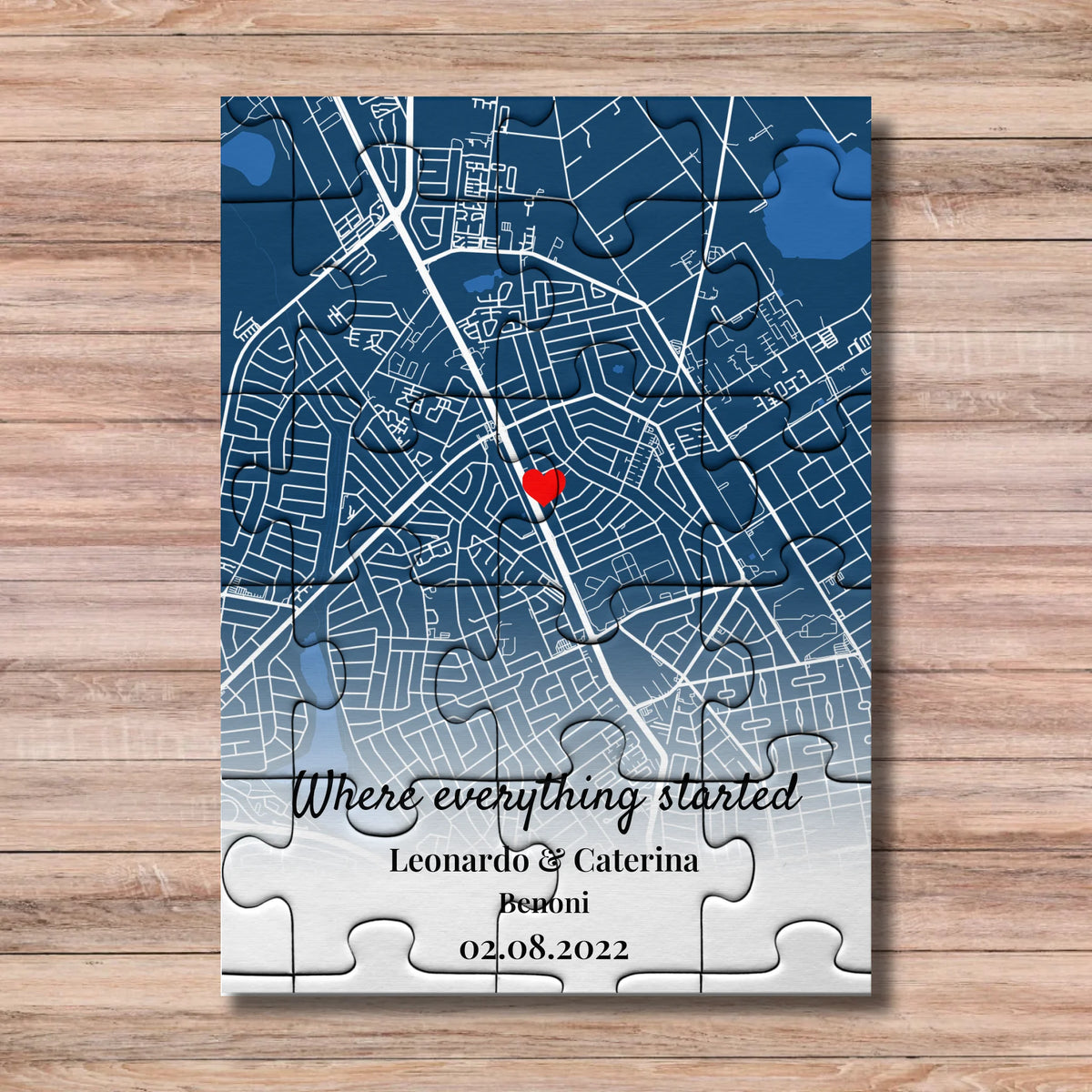 Where Everything Started | Personalized Map Puzzle UK TIB