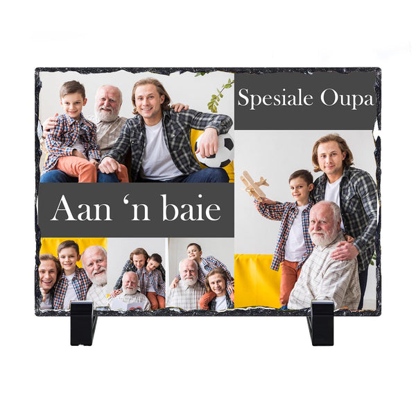 Slate Stone Photo Display Stand - Oupa Collage (various sizes)