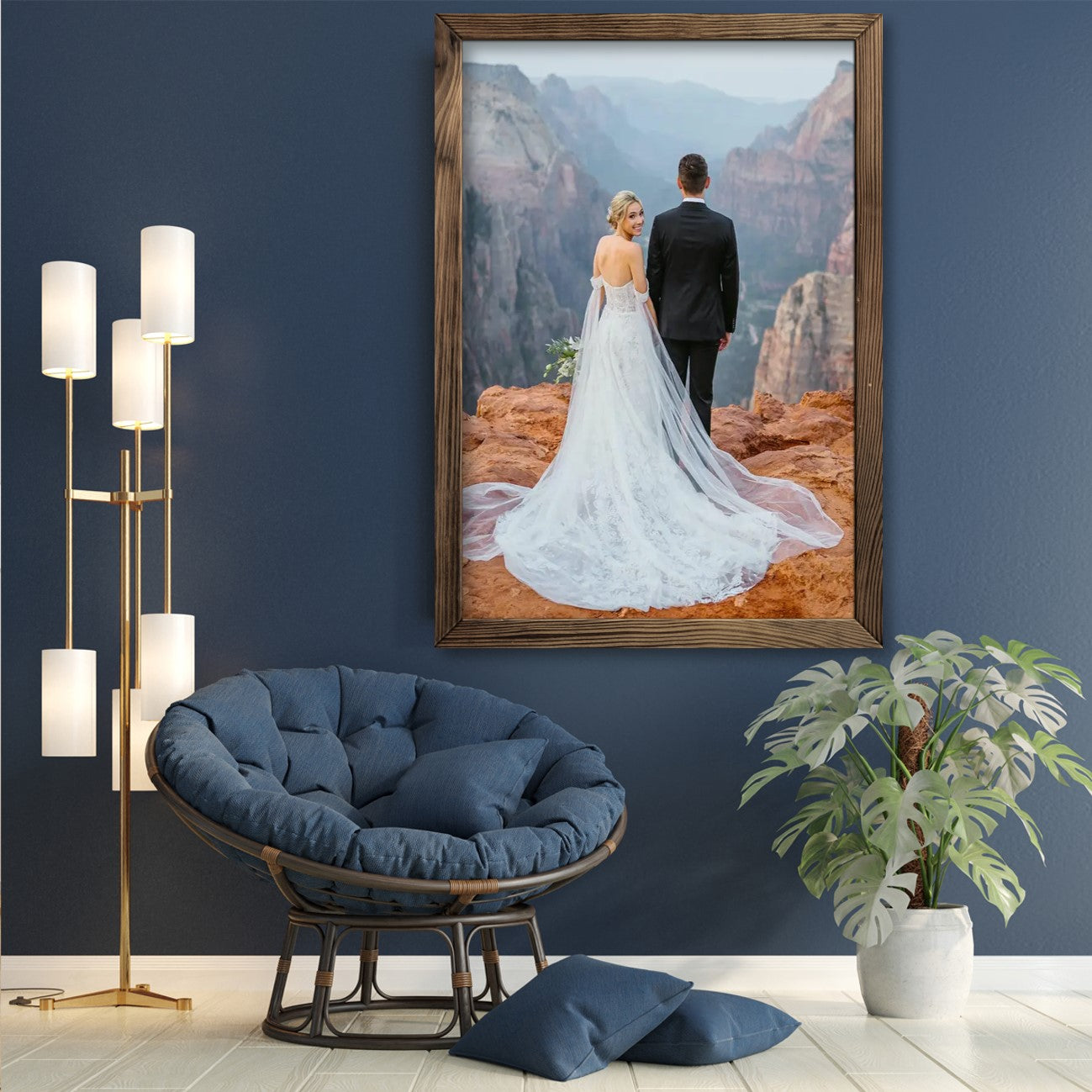 Virtual Frame Single | A Sizes | (Available in Dark, Medium & Light Wood)