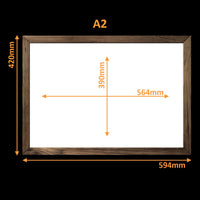 Virtual Frame Combo 4 Pc  | A Sizes | (Available in Dark, Medium & Light Wood)