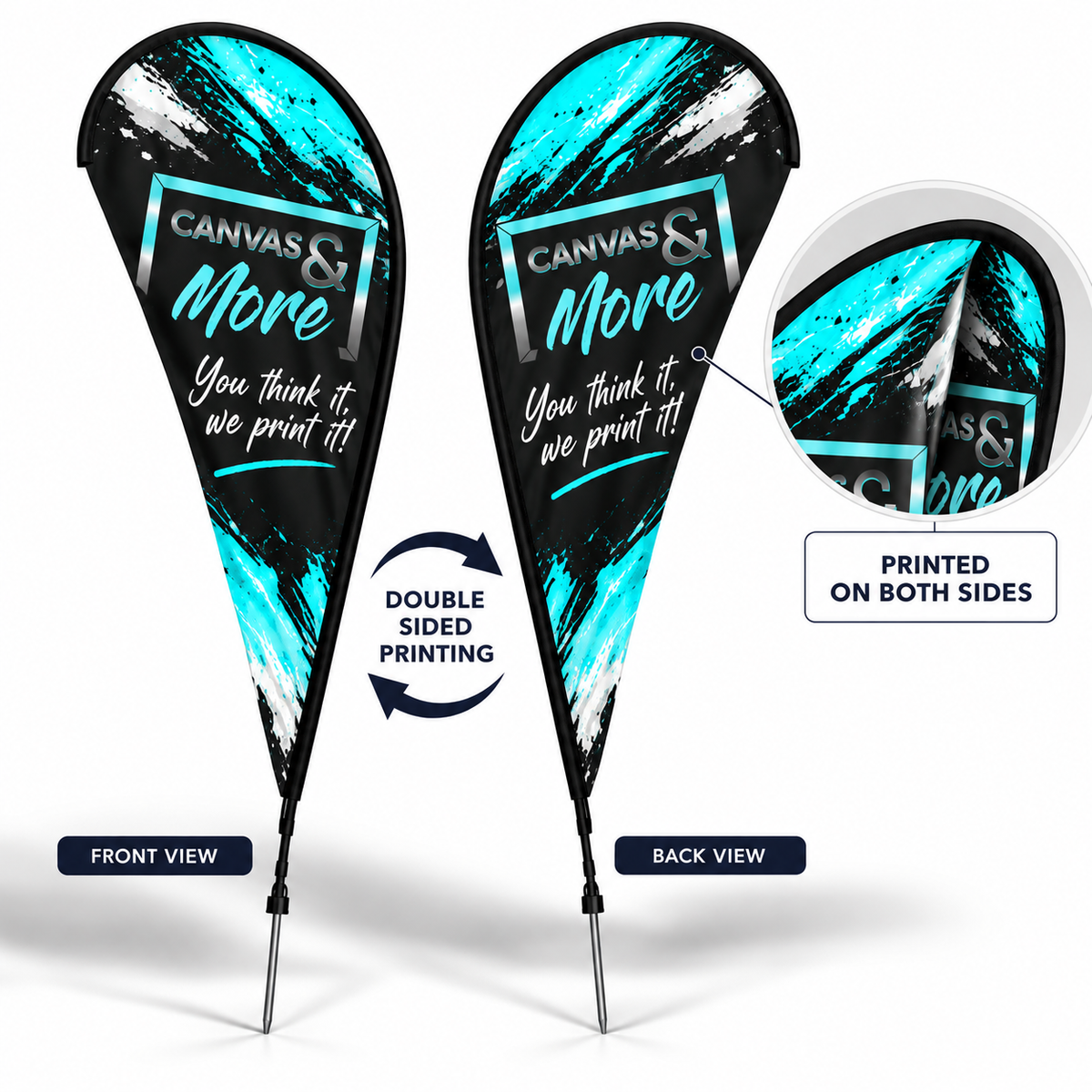 Teardrop Banner Flag - Double-Sided Print