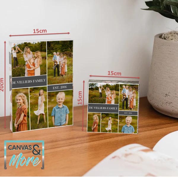 Acrylic Personalized Photo Blocks - FAMILY Collage