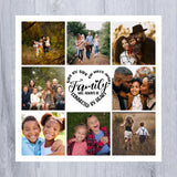 Photo Fridge Magnets "Family will Always be Connected by Heart" Collage (Pack of 2)
