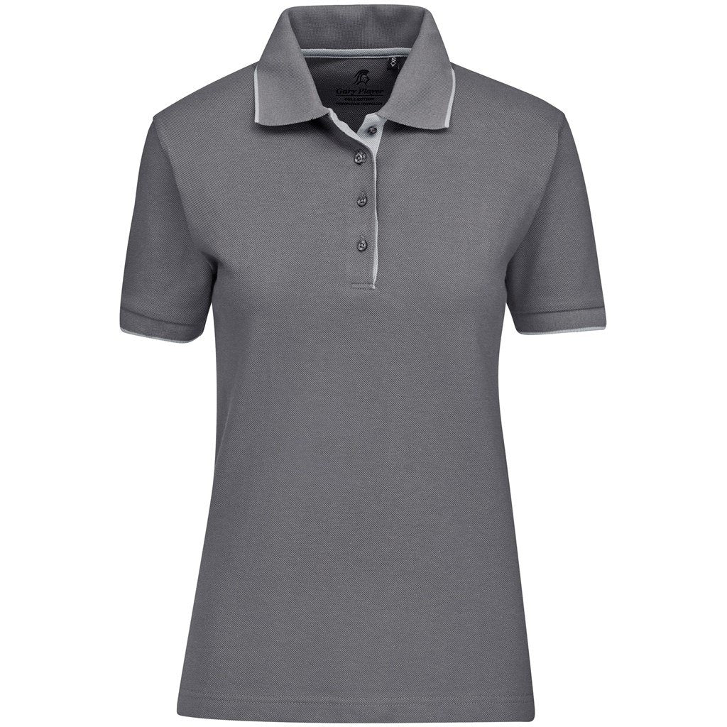 Grey Camouflage Print Women's Golf Shirts