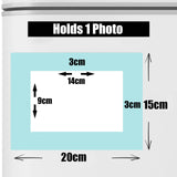 Magnetic Photo Frames for Fridge- Green rainbow (Pack of 4)