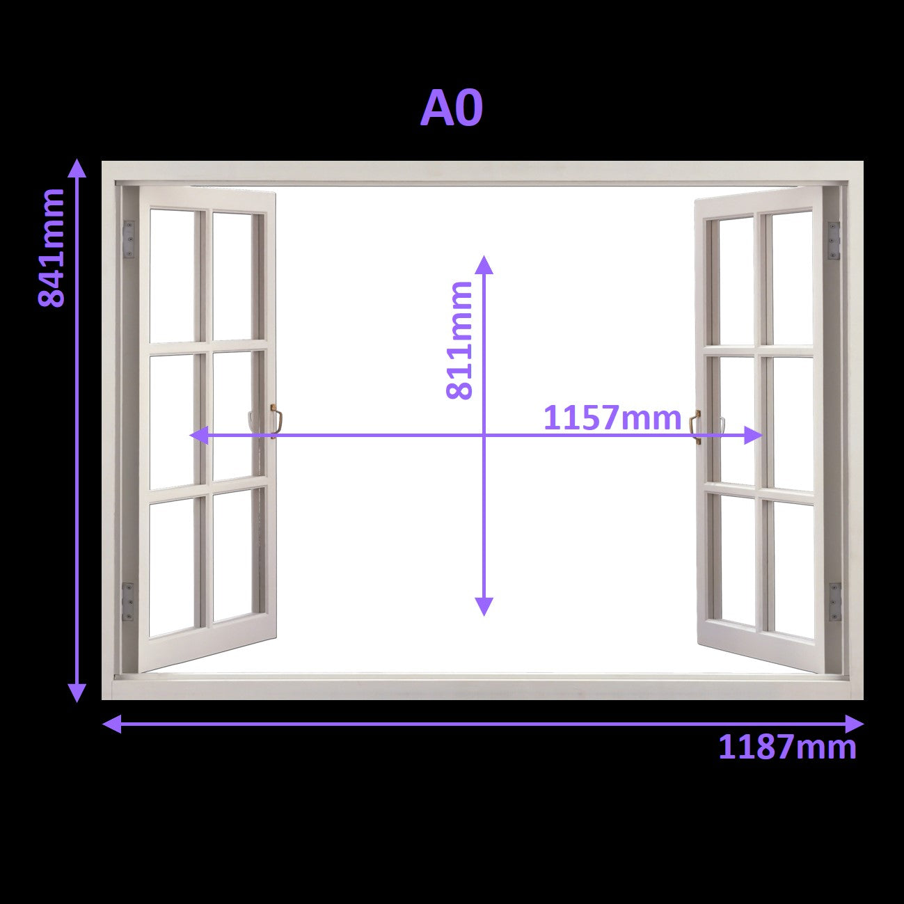 Single Canvas Prints! Virtual Frames Open Window