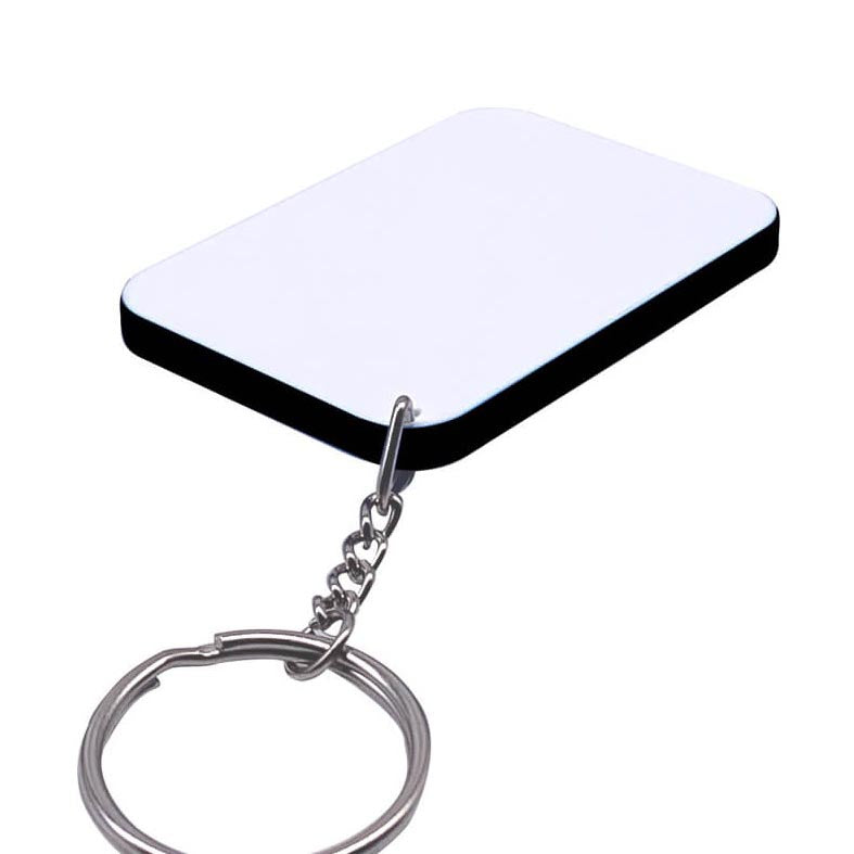 Personalised Rectangle Polymer Keyring