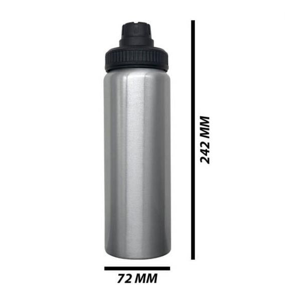 Personalised Aluminium 850ml water bottle (Silver)