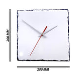 Slate Stone Photo Clock on Stand - SQUARE 200X200mm