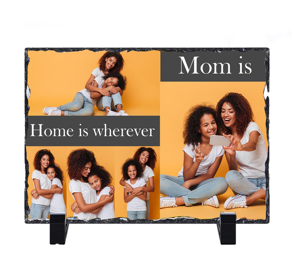 Slate Stone Photo Display Stand - Mom Collage (various sizes)