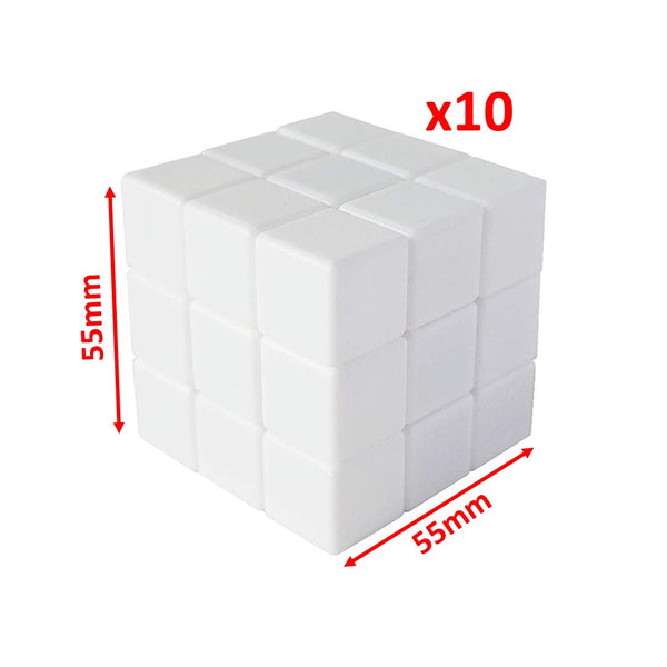 Rubiks Cubes 3x3 - Blank White (Pack of 10)