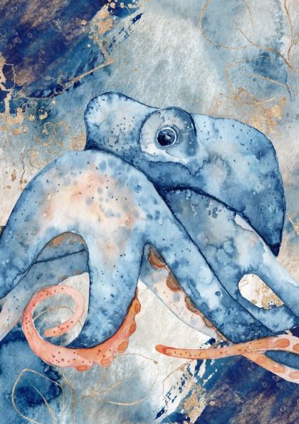 Set of 3 - Underwater Watercolour Canvas & More