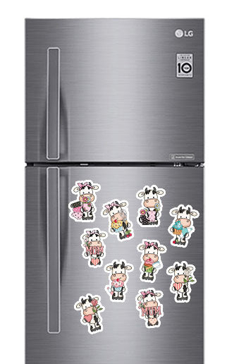 Cow (1) Fridge Magnets - (10 PER PACK)