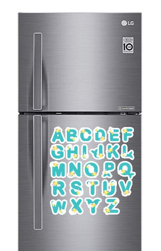 Mermaid Alphabet Fridge Magnets - (26 PER PACK)