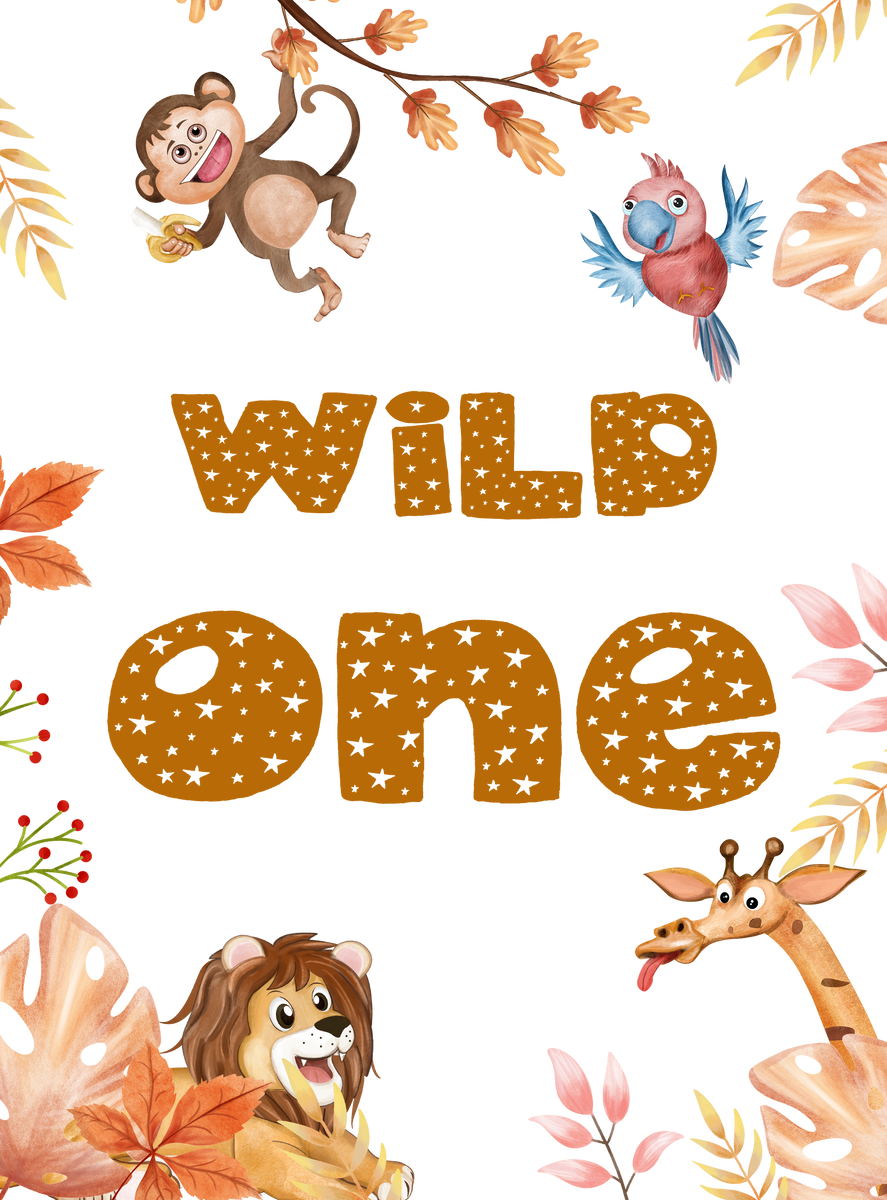 Unisex Set Of 1 Safari Wild One Canvas And More