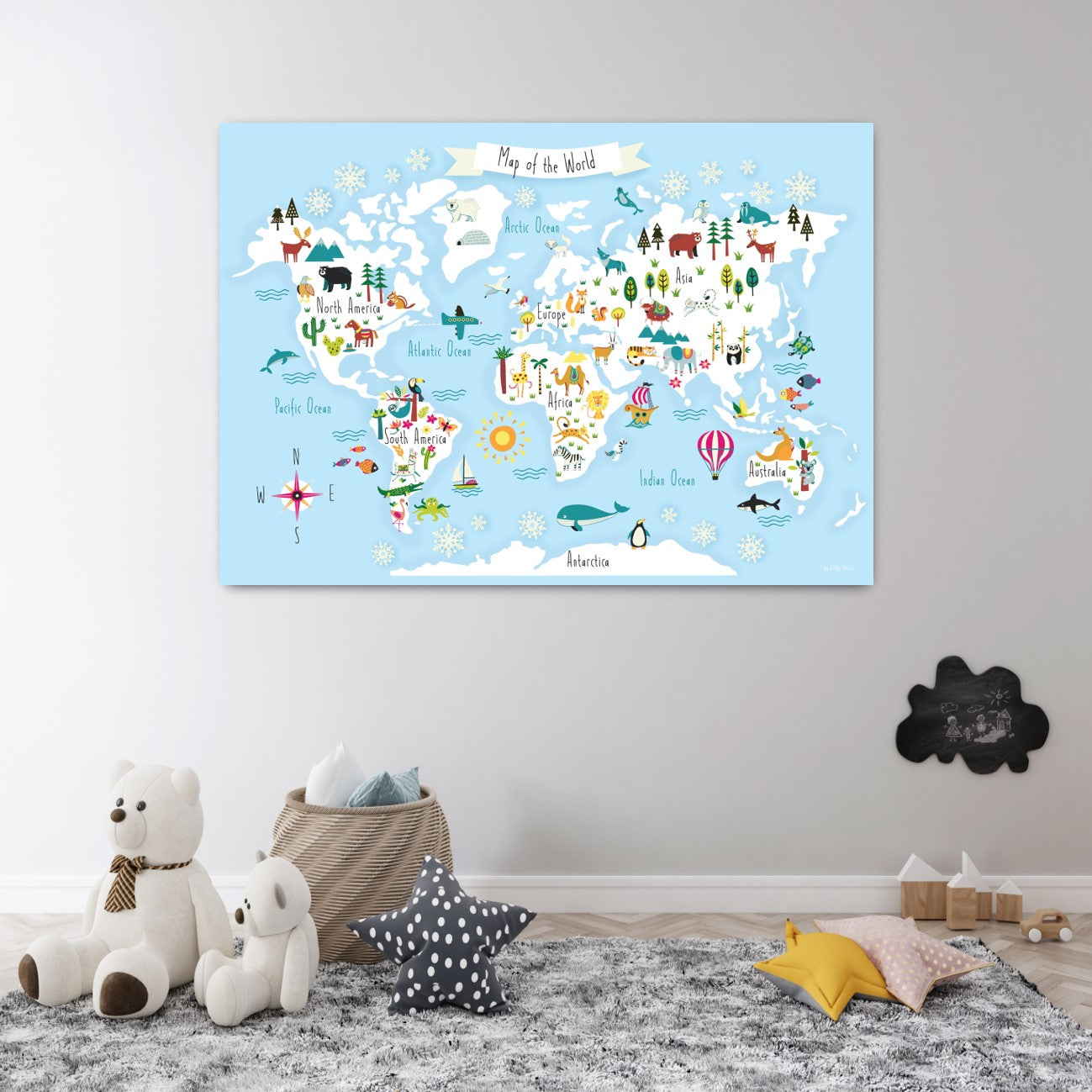 Kids World Map (A1)