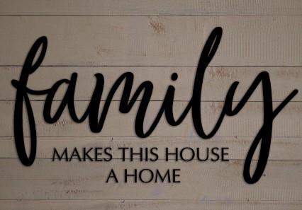 Wall Art Quote: Family makes this house a home Canvas & More
