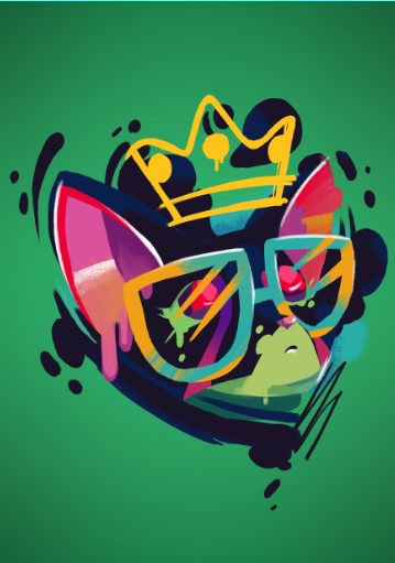 Teen Boys: Set of 1 - Grafitti-Kitty