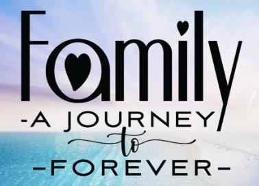 Wall Art Quote: Family a journey to forever Canvas & More