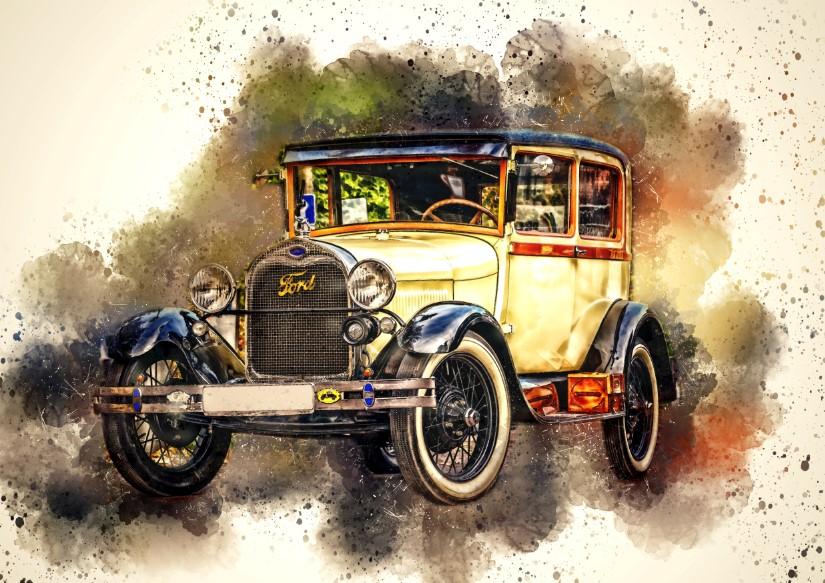 Vintage Car (2) Canvas & More