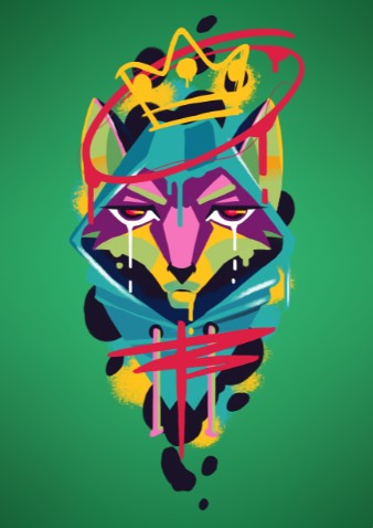 Teen Boys: Set of 1 - Grafitti Fox