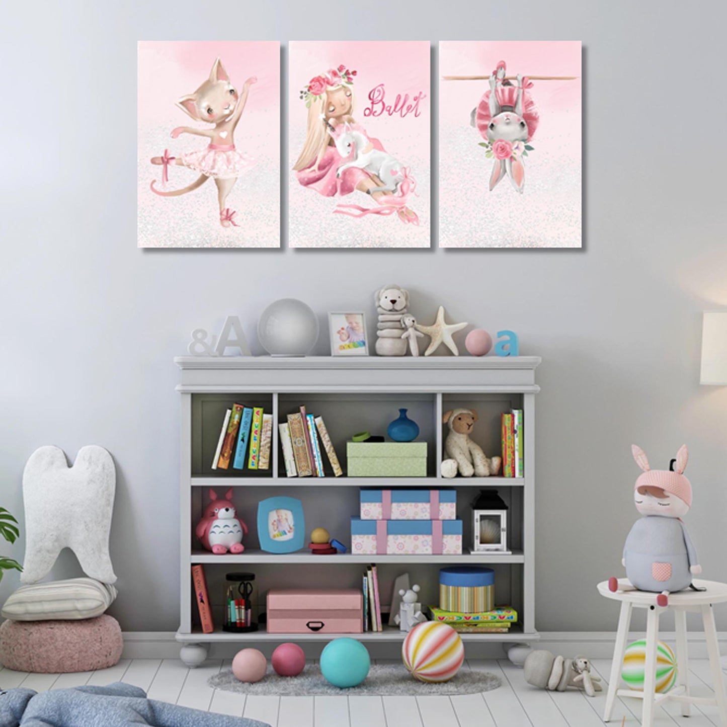 Girls: Set of 3 - Ballet Dancers Canvas & More