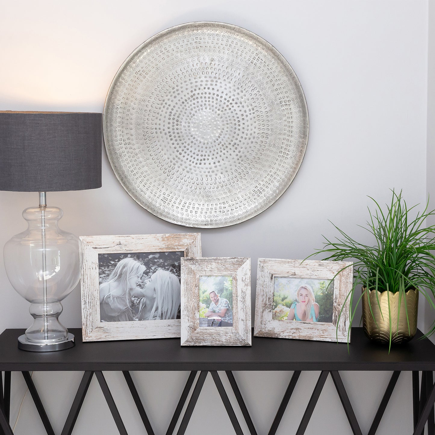 Photo Frame  with your  picture!-  10x15cm -  White  Stressed