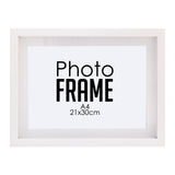 Photo Frame - A4 21x30cm -  Shadow Box -  Black/White Photo Frame (FRAME ONLY)