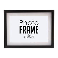 Photo Frame - A4 21x30cm -  Shadow Box -  Black/White Photo Frame (FRAME ONLY)