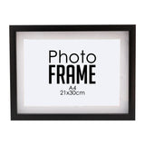 Photo Frame - A4 21x30cm -  Shadow Box -  Black/White Photo Frame (FRAME ONLY)