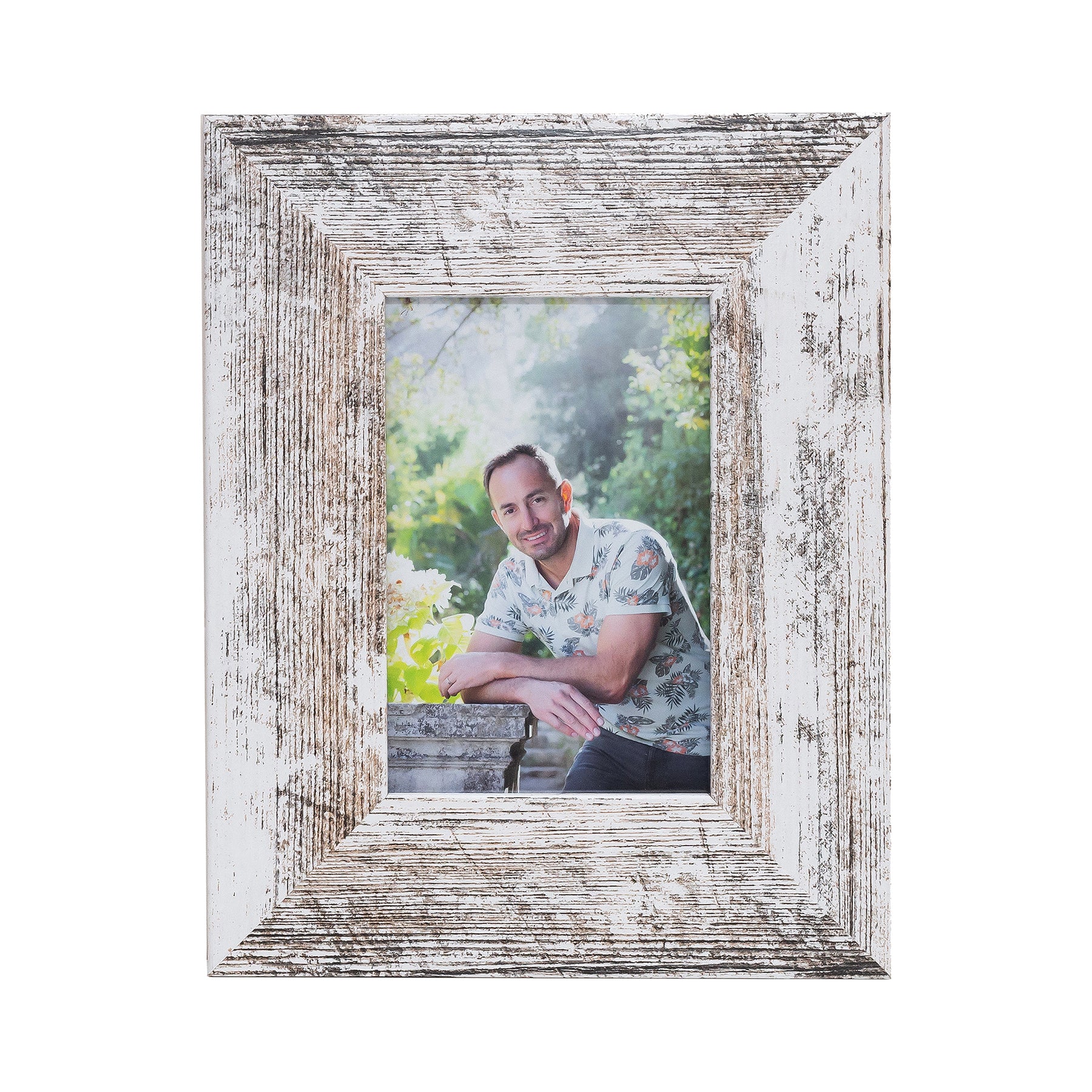 Photo Frame with your picture!- 13x18cm - White Stressed – Canvas