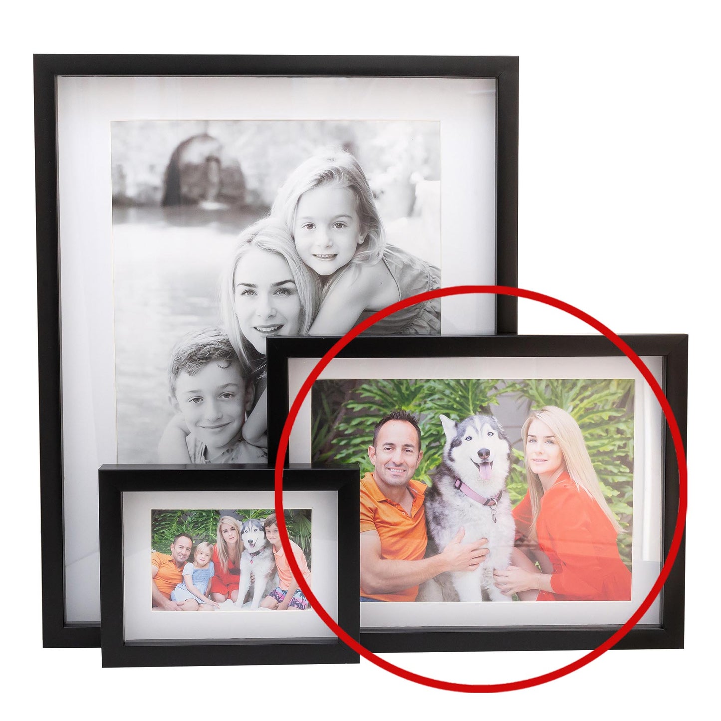 Photo Frame  with your  picture!- A4 21x30cm -  Shadow Box -  Black/White Photo Frame