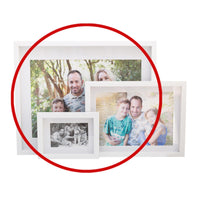 Photo Frame with multiple pictures & optional message  -40x50cm -  Shadow Box -  Black/White