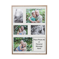 Photo Frame  with multiple pictures & optional message  -  Large A1  60x90cm- STD  -  Black/White/ Wood