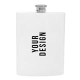 Personalised Stainless Steel 200ml Hip Flask White