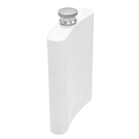 Personalised Stainless Steel 200ml Hip Flask White