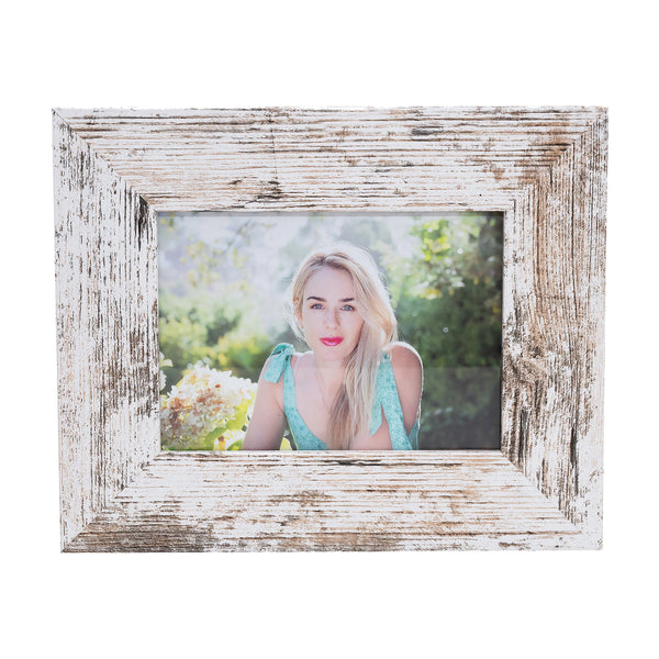 Photo Frame  with your  picture!-  10x15cm -  White  Stressed