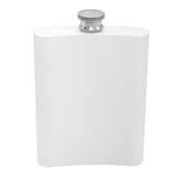 Personalised Stainless Steel 200ml Hip Flask White