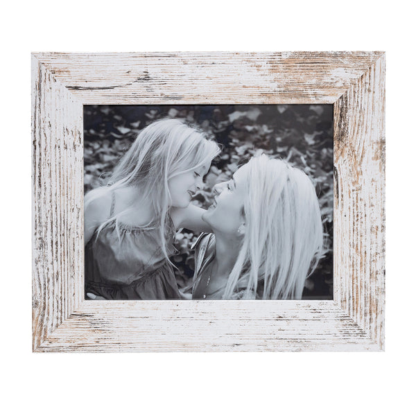 Photo Frame with your  picture! - 20x25cm -  White  Stressed