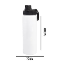 Personalised  Aluminium 850ml water bottle (White)