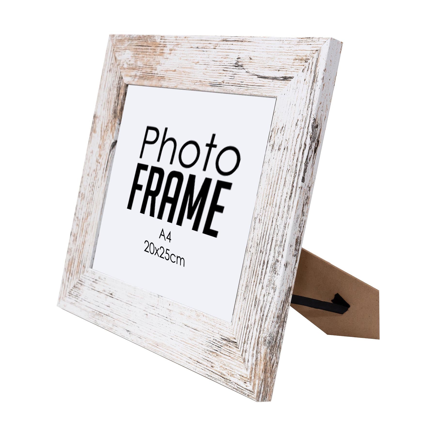 Photo Frame - 20x25cm - White Stressed (FRAME ONLY) – Canvas & More