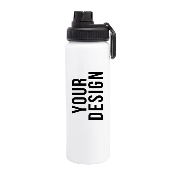 Personalised  Aluminium 850ml water bottle (White)