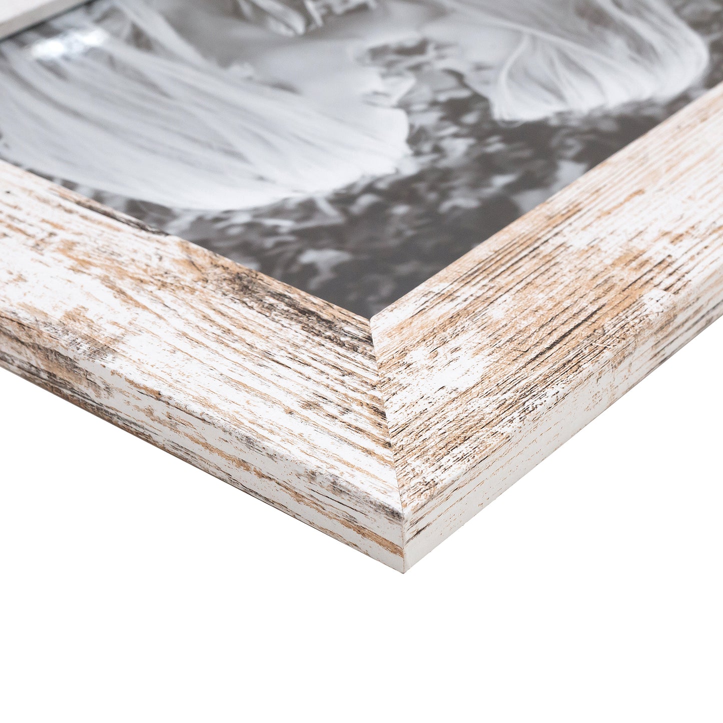 Photo Frame with your  picture! - 20x25cm -  White  Stressed