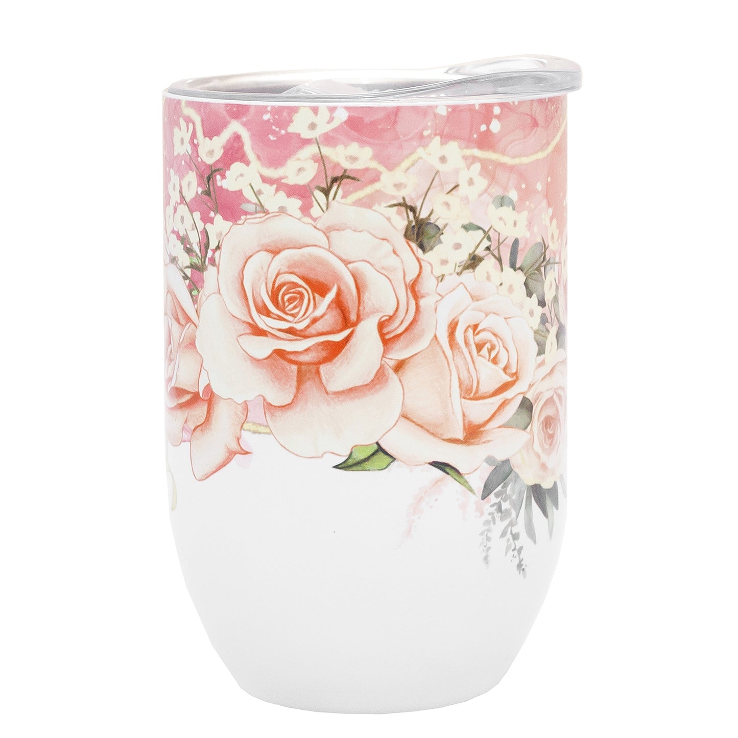 Personalised  Double wall Stainless Steel Gin Tumbler (White)