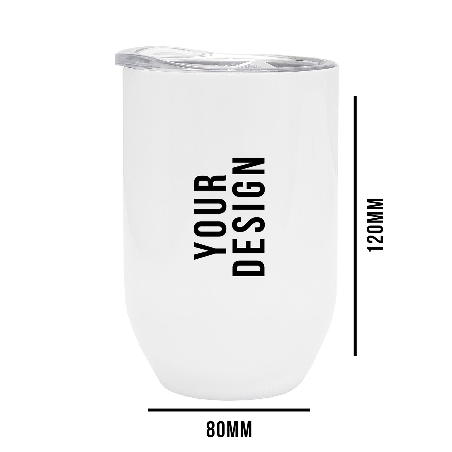 Personalised  Double wall Stainless Steel Gin Tumbler (White)