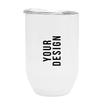 Personalised  Double wall Stainless Steel Gin Tumbler (White)