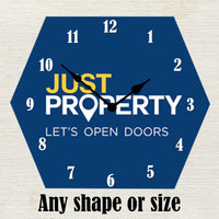 Branded Custom Clocks - any Shape & Design - Bulk pack options