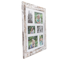 Photo Frame with multiple pictures & optional message  - 49X59cm -  White  Stressed